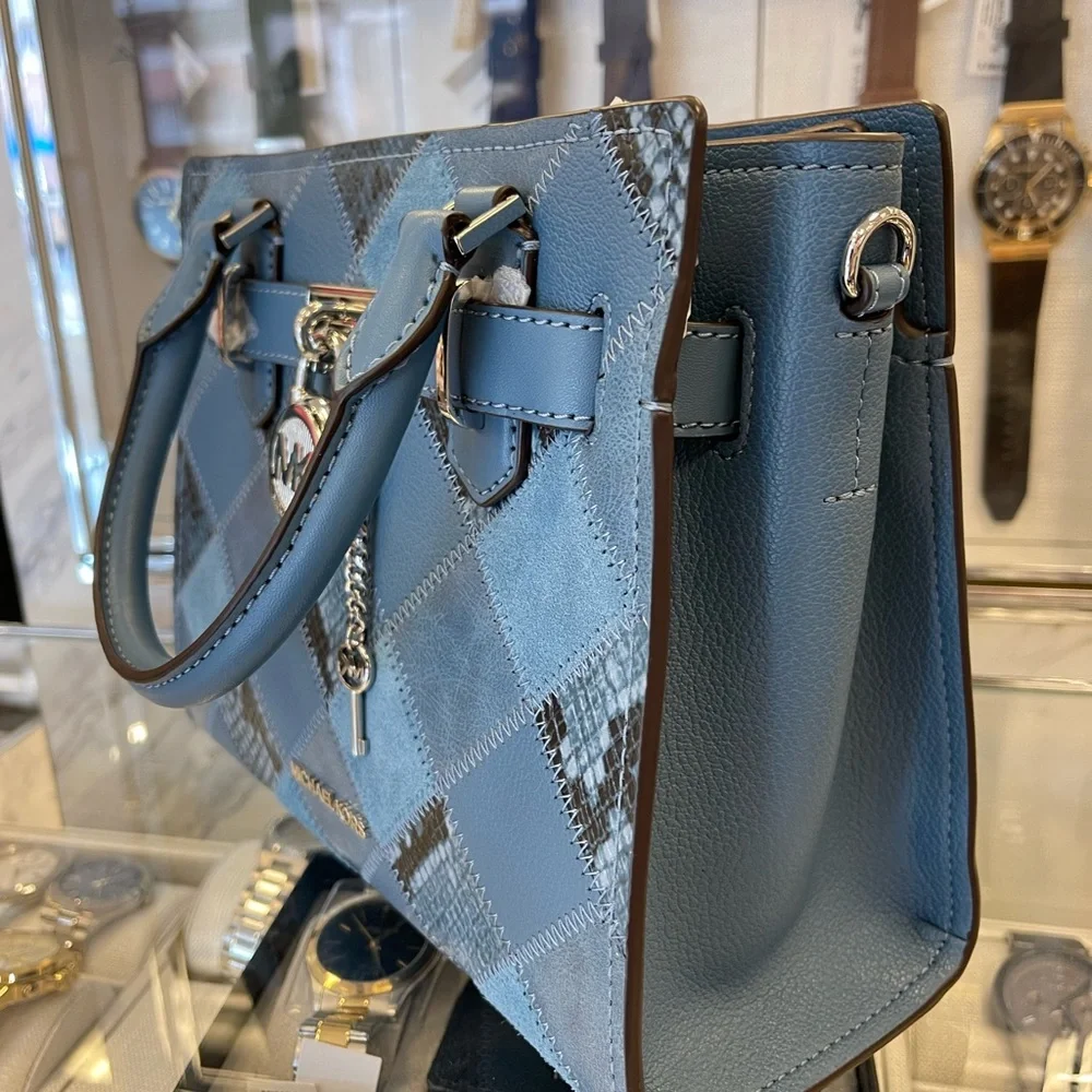 MICHAEL KORS Hamilton Small Patchwork Satchel Crossbody Bag
Cornflower
NWT - Picture 13 of 16